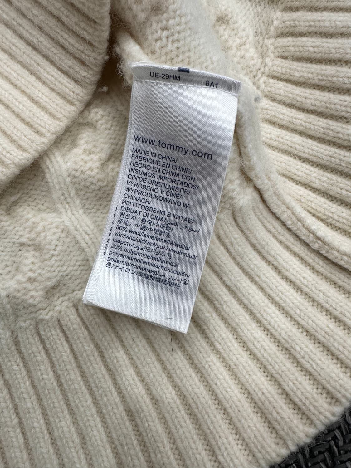 타미힐피거 꽈배기 니트 아이보리 상품이미지4