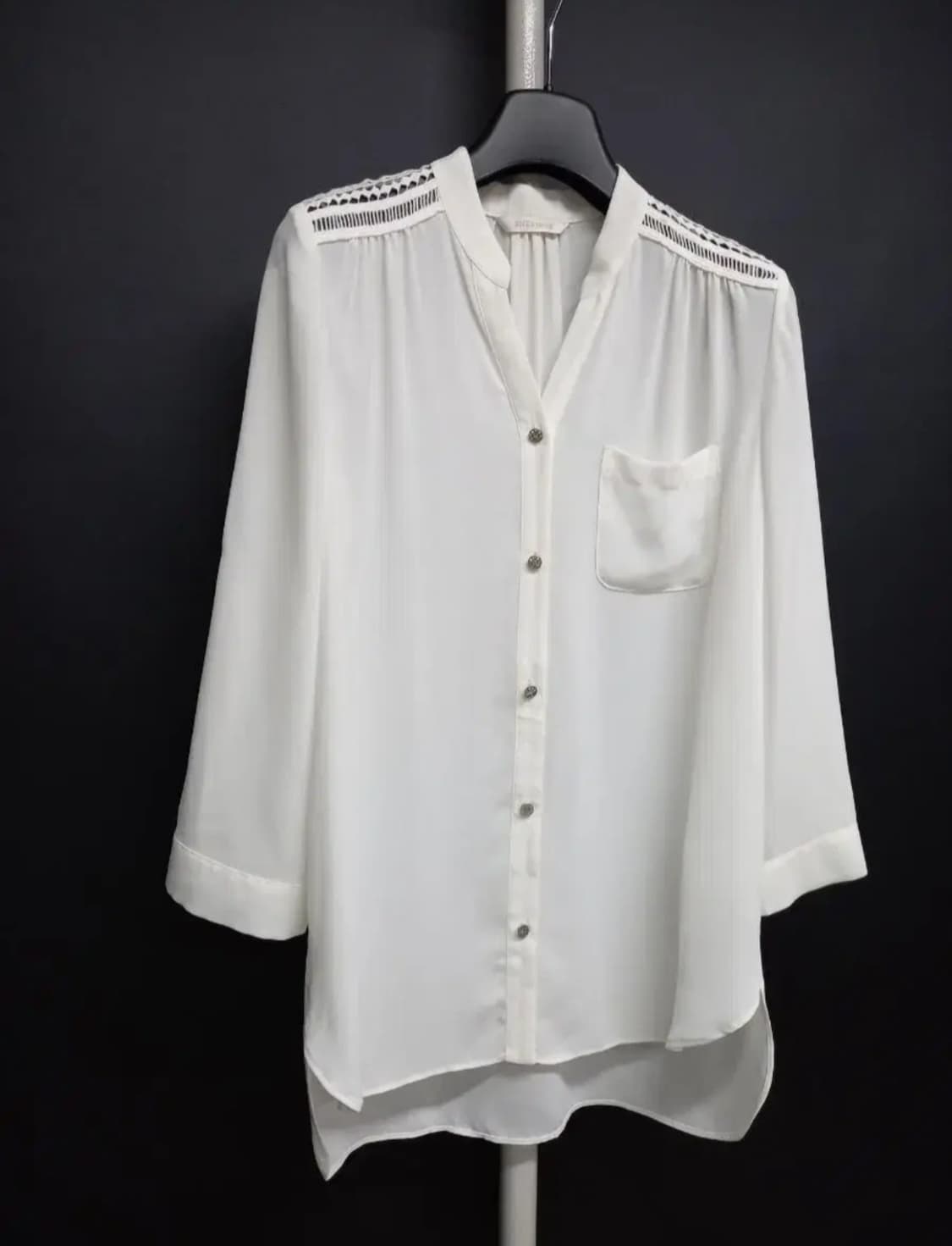 쉬즈미스 춘하 쉬폰 7부 롤업 블라우스 55 상품이미지3