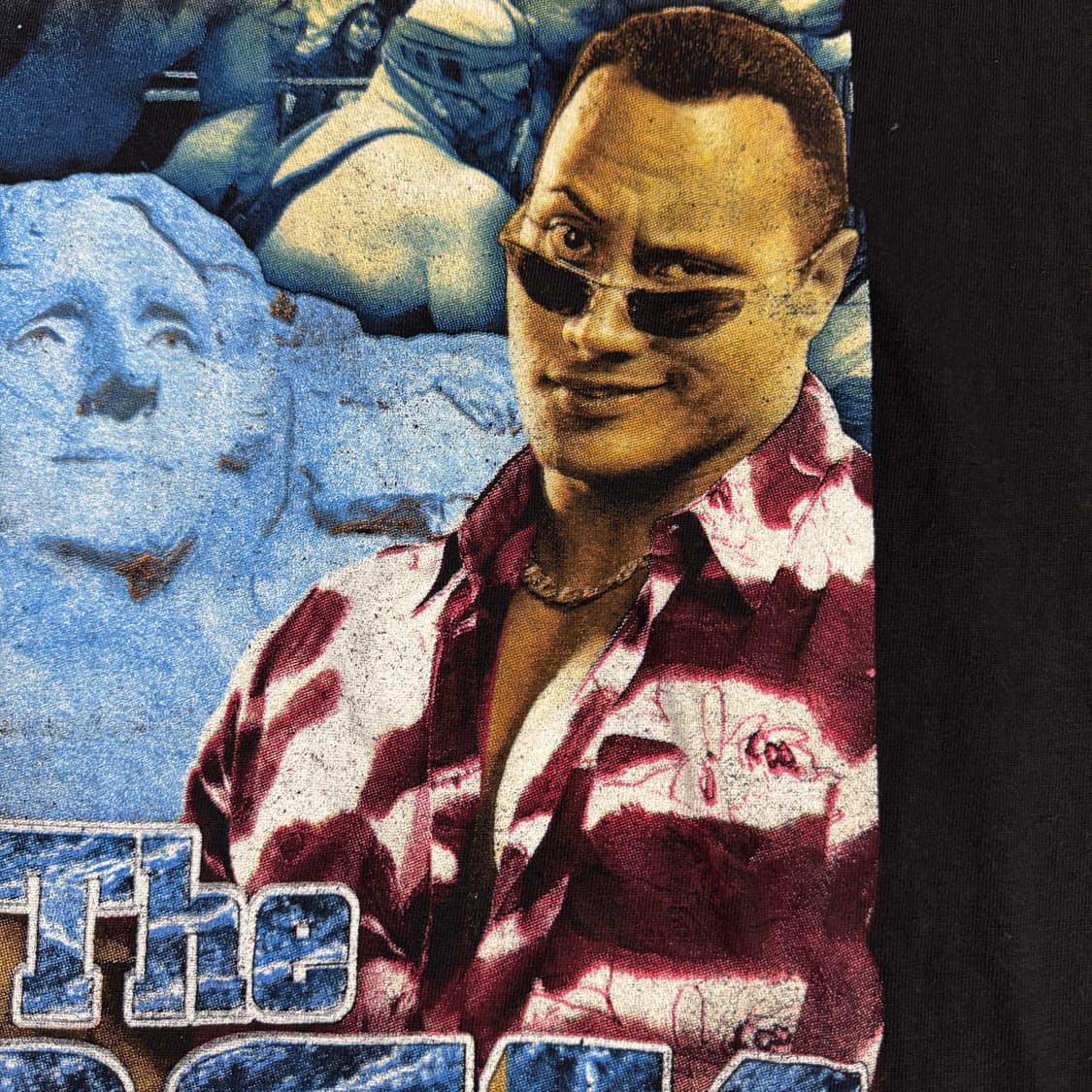 빈티지 90s WWF The Rock Raptee 더락 랩티셔츠 상품이미지7