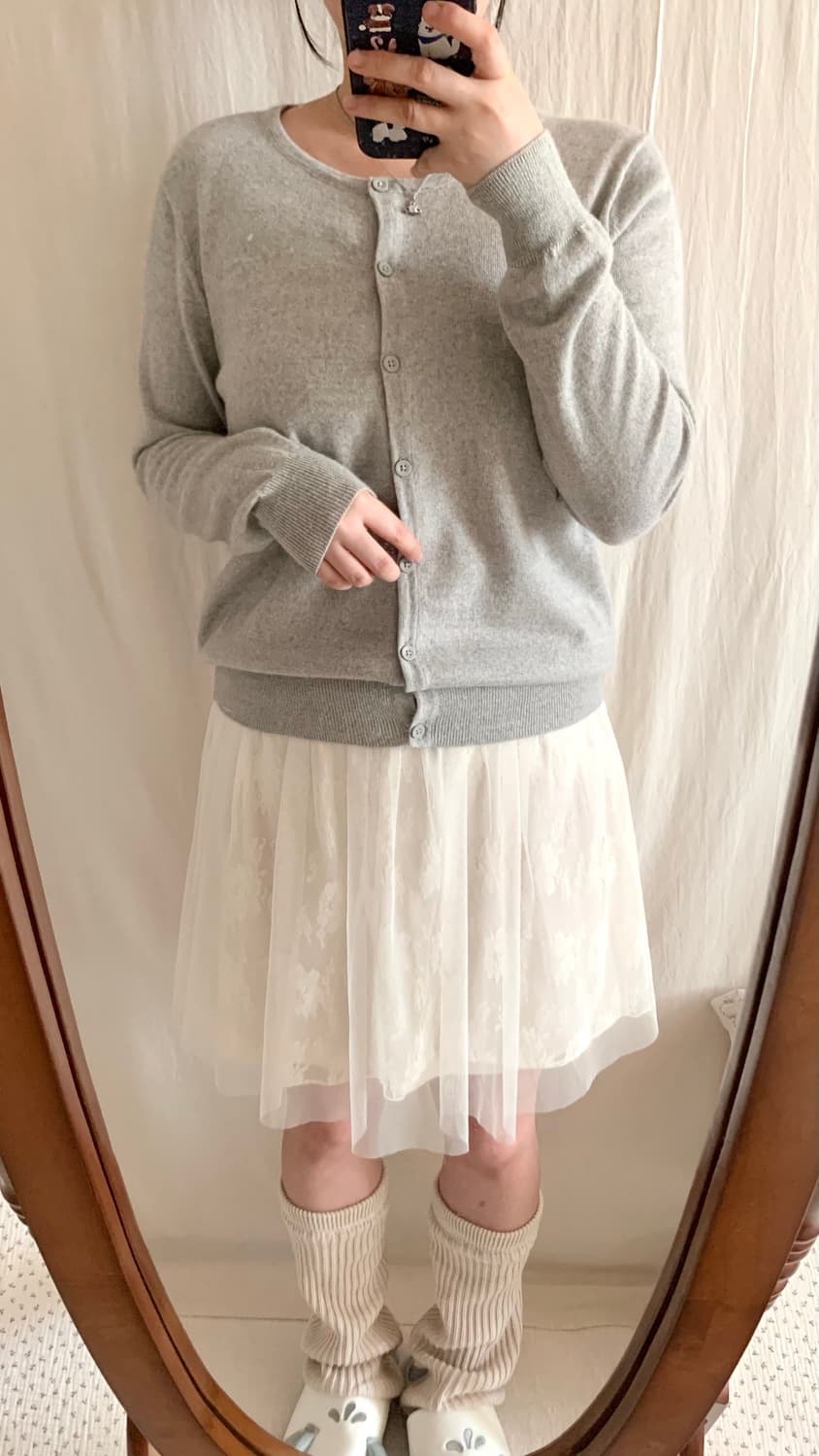 빈티지 그레이 기본 가디건 상품이미지3
