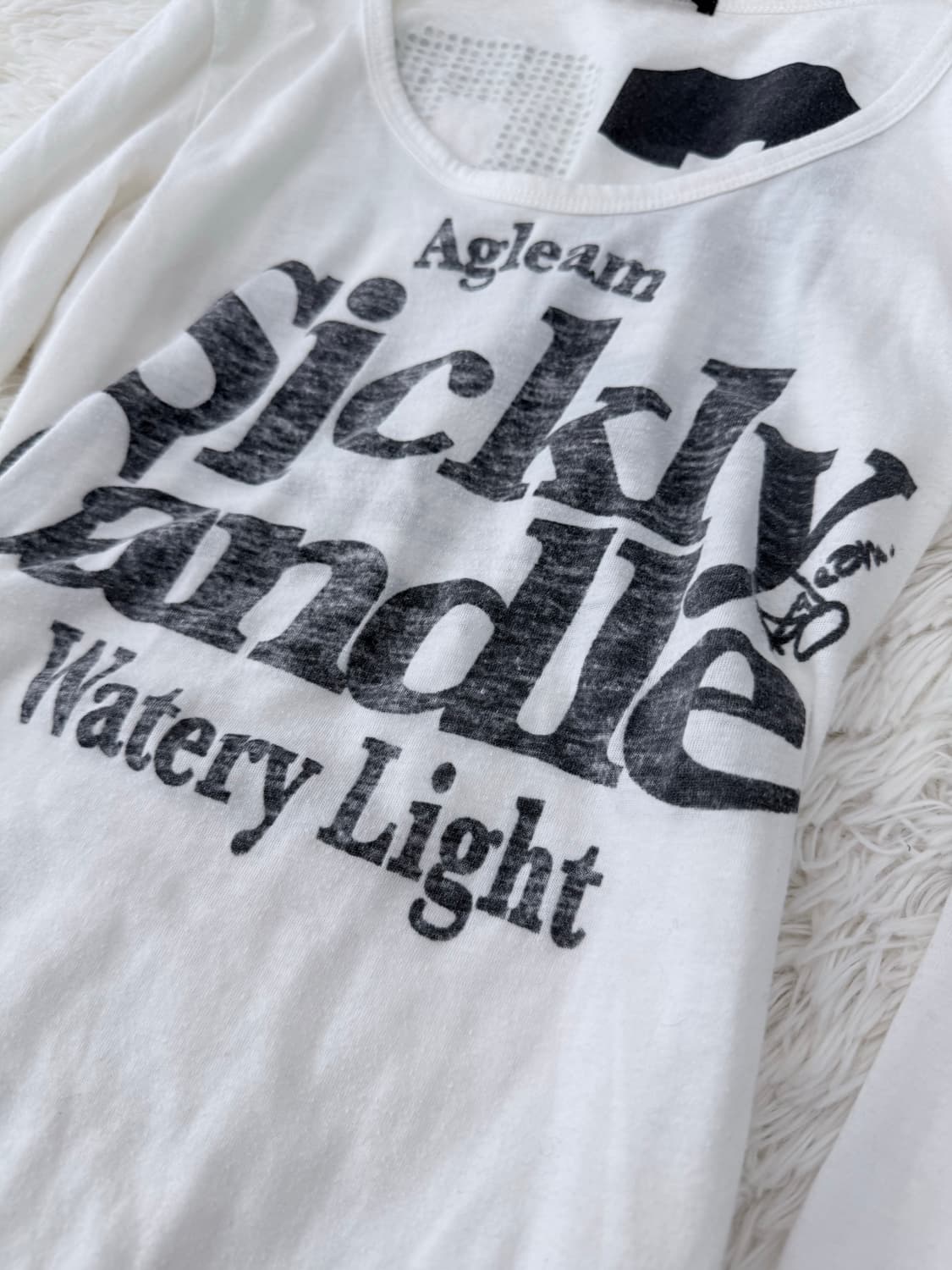 갸루 68 큐빅 화이트 슬리브 상품이미지4