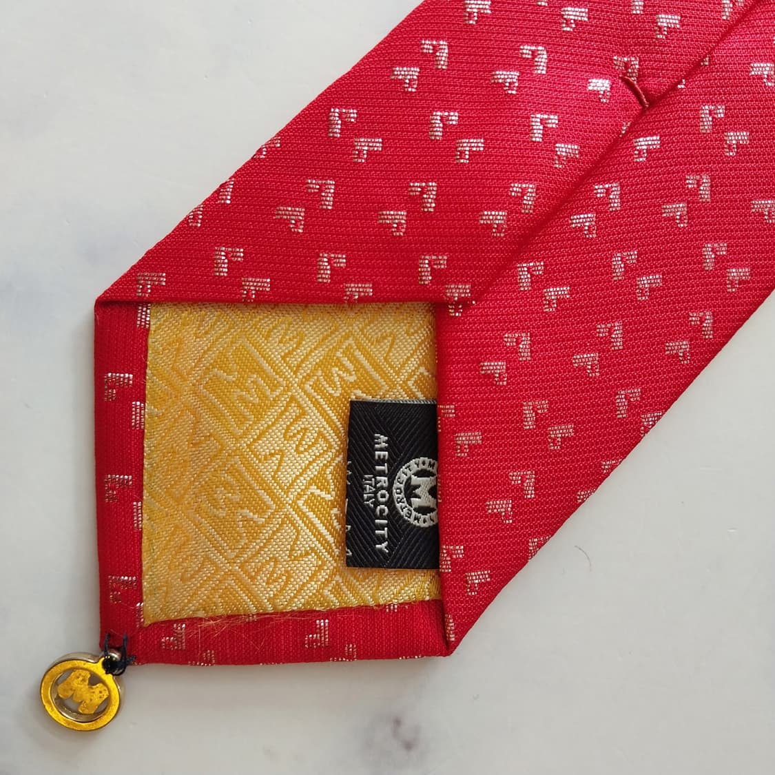 메트로시티 레드 자카드 패턴 넥타이 7.1cm A+등급 K2003
 상품이미지7