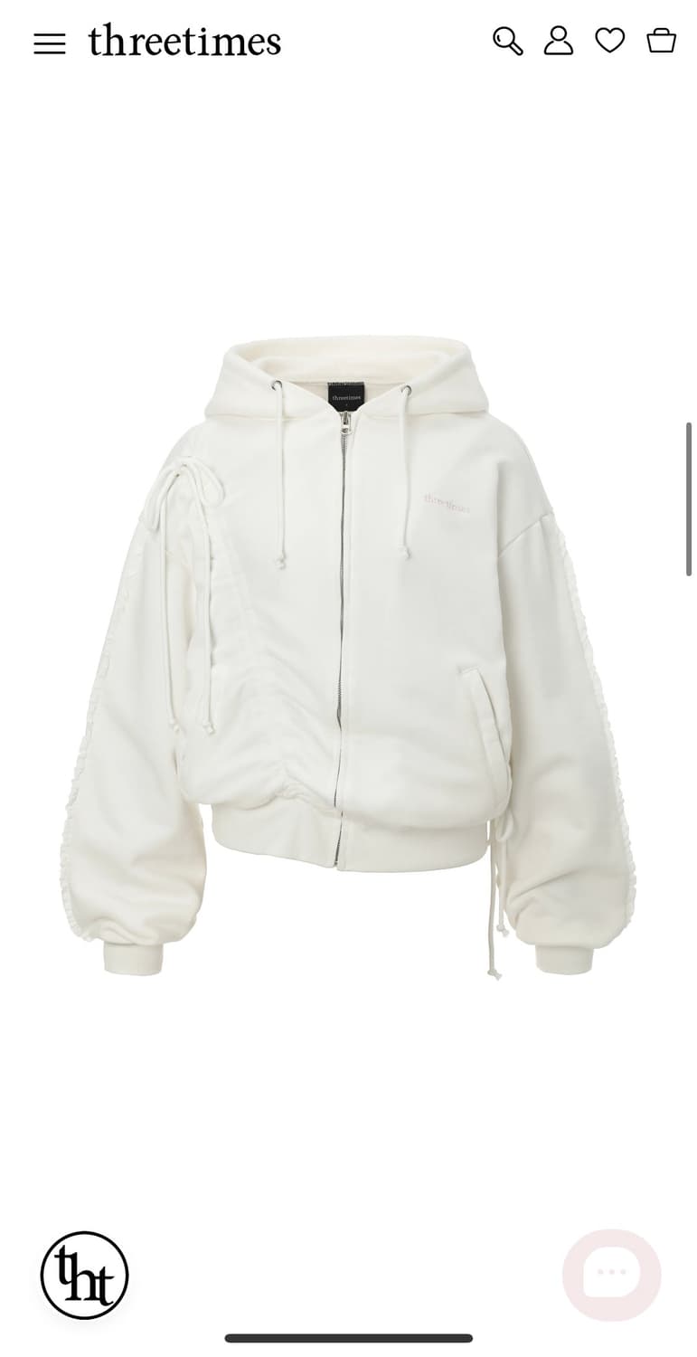쓰리타임즈 후드집업 threetimes whisper hoodie M 상품이미지1