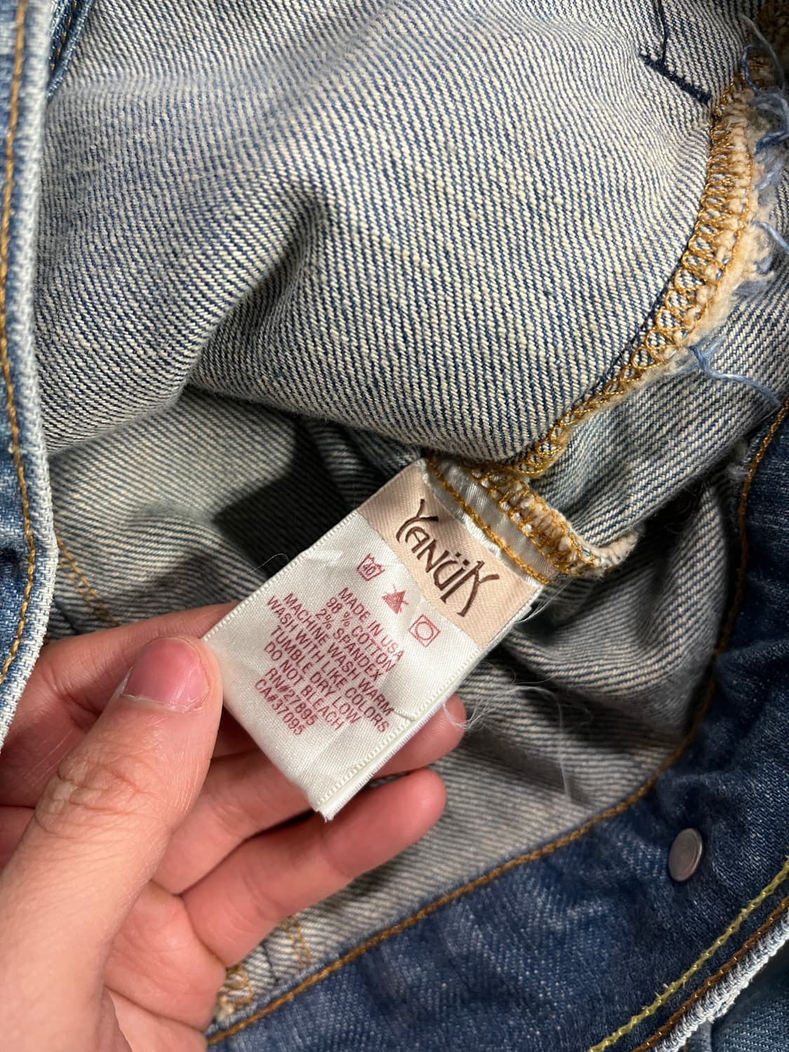 Y2K denim jacket made in USA 상품이미지9