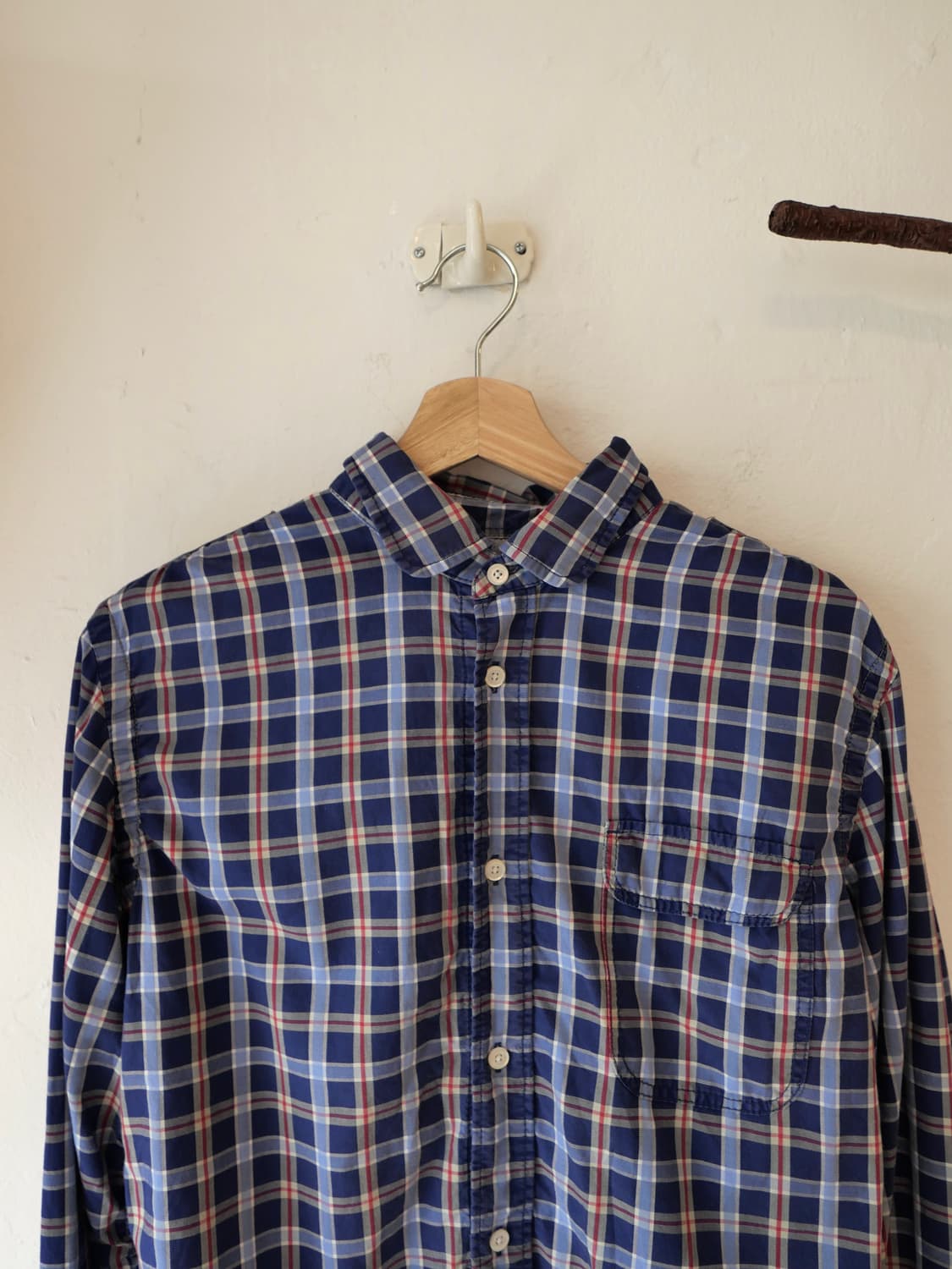 준야 와타나베 셔링 체크 셔츠 상품이미지2