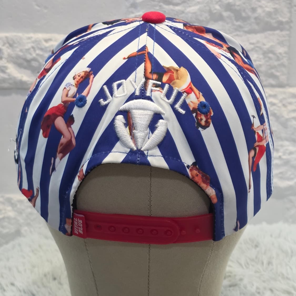 L6-2:바이탈블루 조이풀 스트라이프 그래픽 스냅백(56-59) 상품이미지5