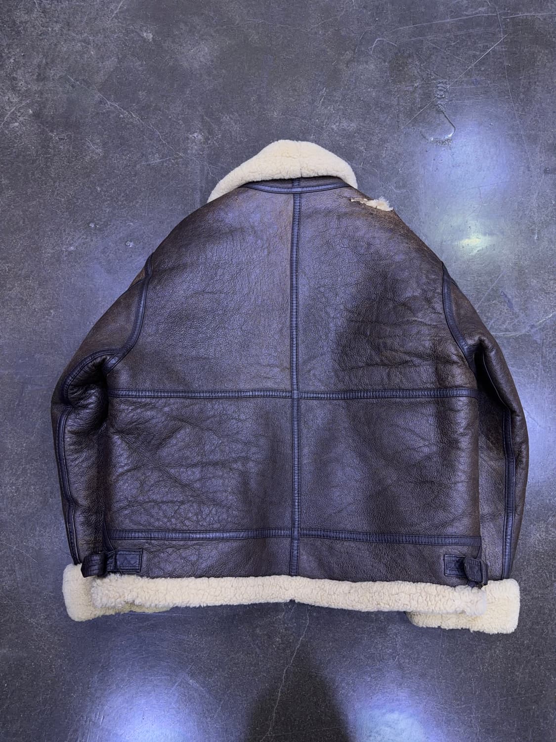 Lee 리 90's 빈티지 B-3 무스탕 가죽자켓 봄버 100 상품이미지2