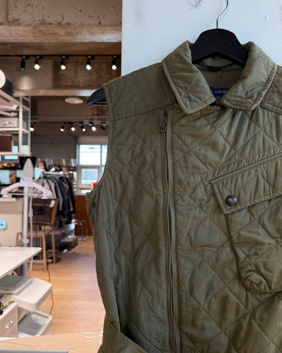 폴로 랄프로렌 카키 퀼팅 유틸리티 베스트 자켓  상품이미지4