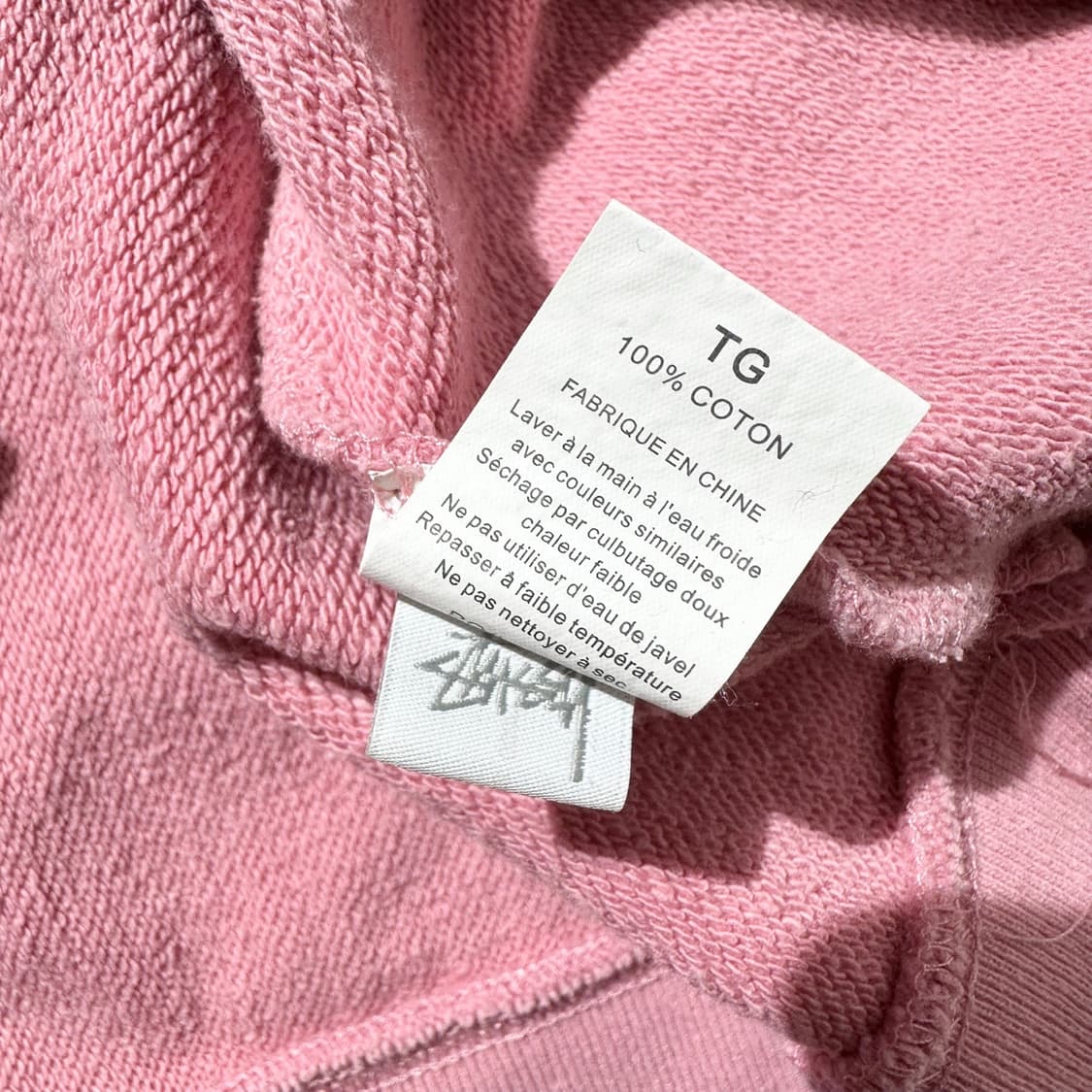 스투시 스탁로고 후드 딸기우유 핑크 상품이미지8