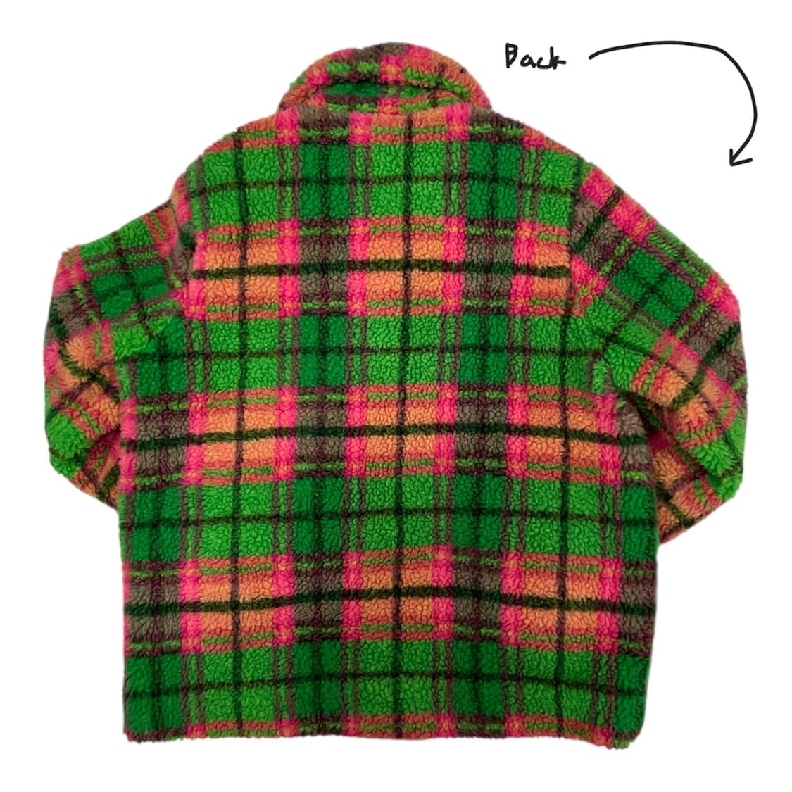 오일릴리 체크 퍼 점퍼 자켓 S 상품이미지2