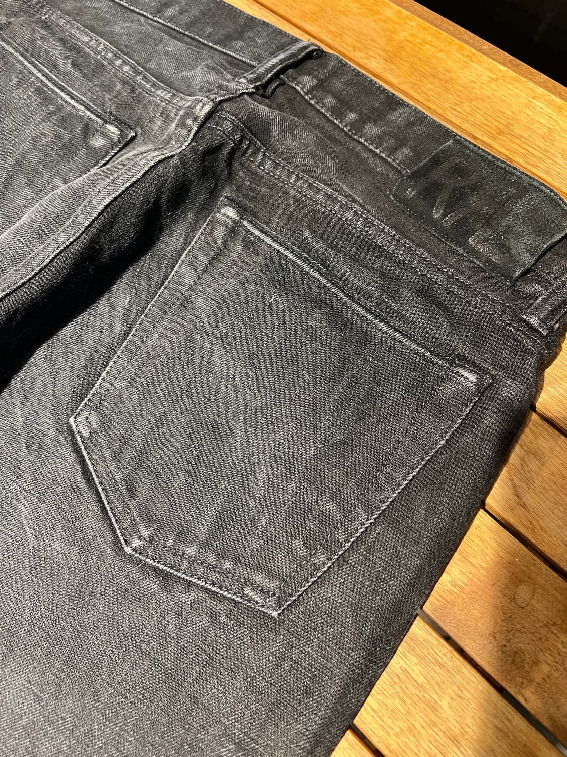 RRL 블랙 셀비지 슬림핏 데님 팬츠 상품이미지7