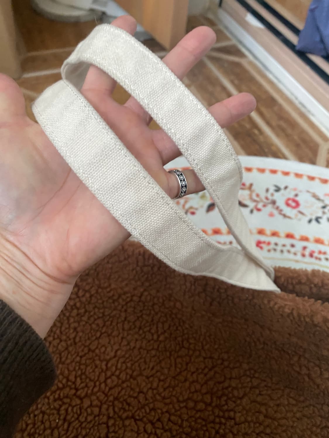 휠라 뽀글이 토트백 브라운 가방 상품이미지5