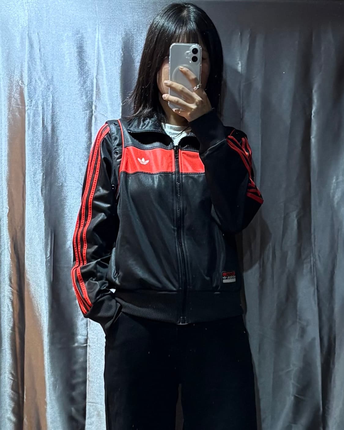 S 아디다스 파이어버드 레드 라인 절개 트랙탑 상품이미지1
