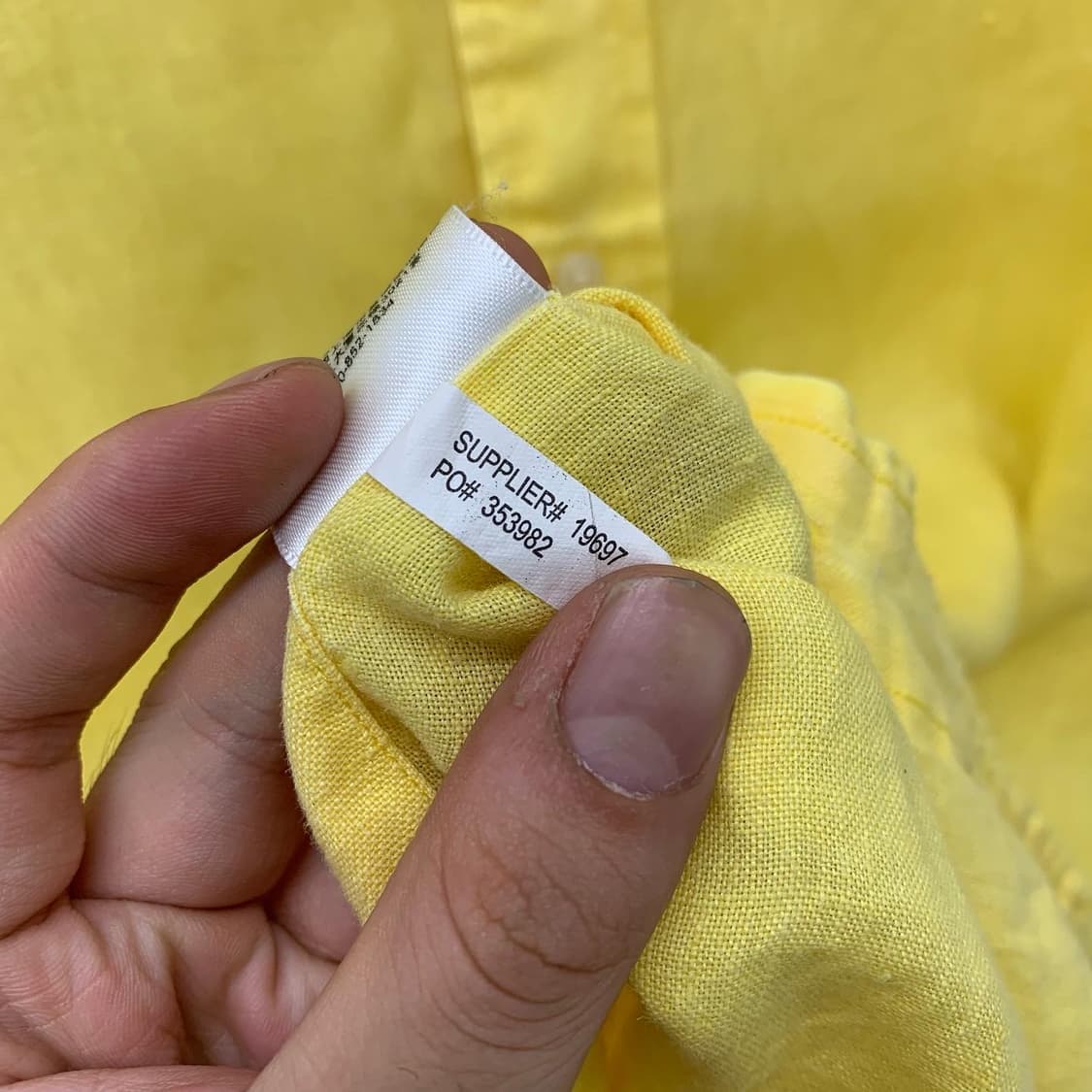 폴로 랄프로렌 옐로우 로고 린넨 셔츠  상품이미지6