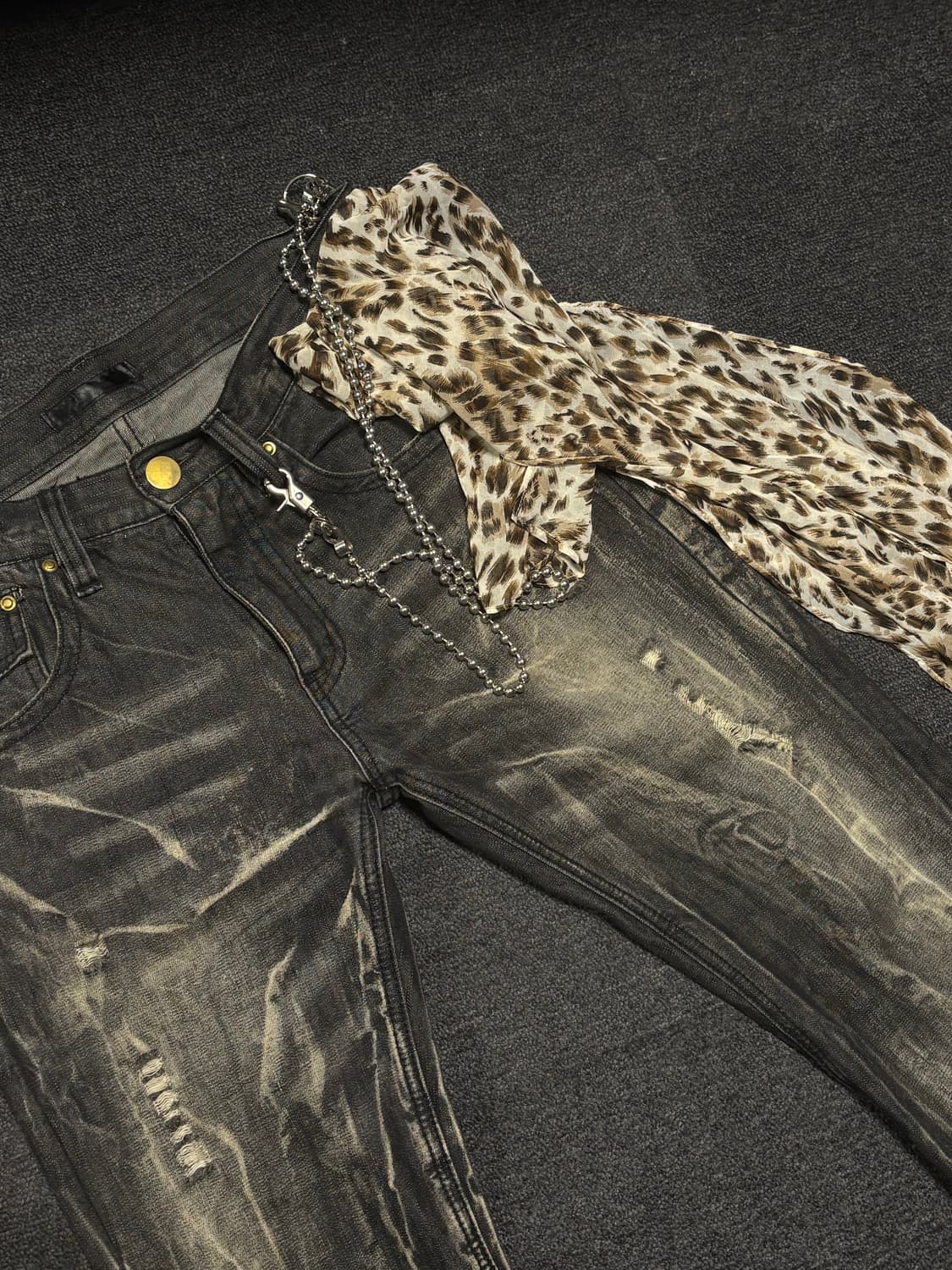 JPN Punk rock leopard scarf 상품이미지1