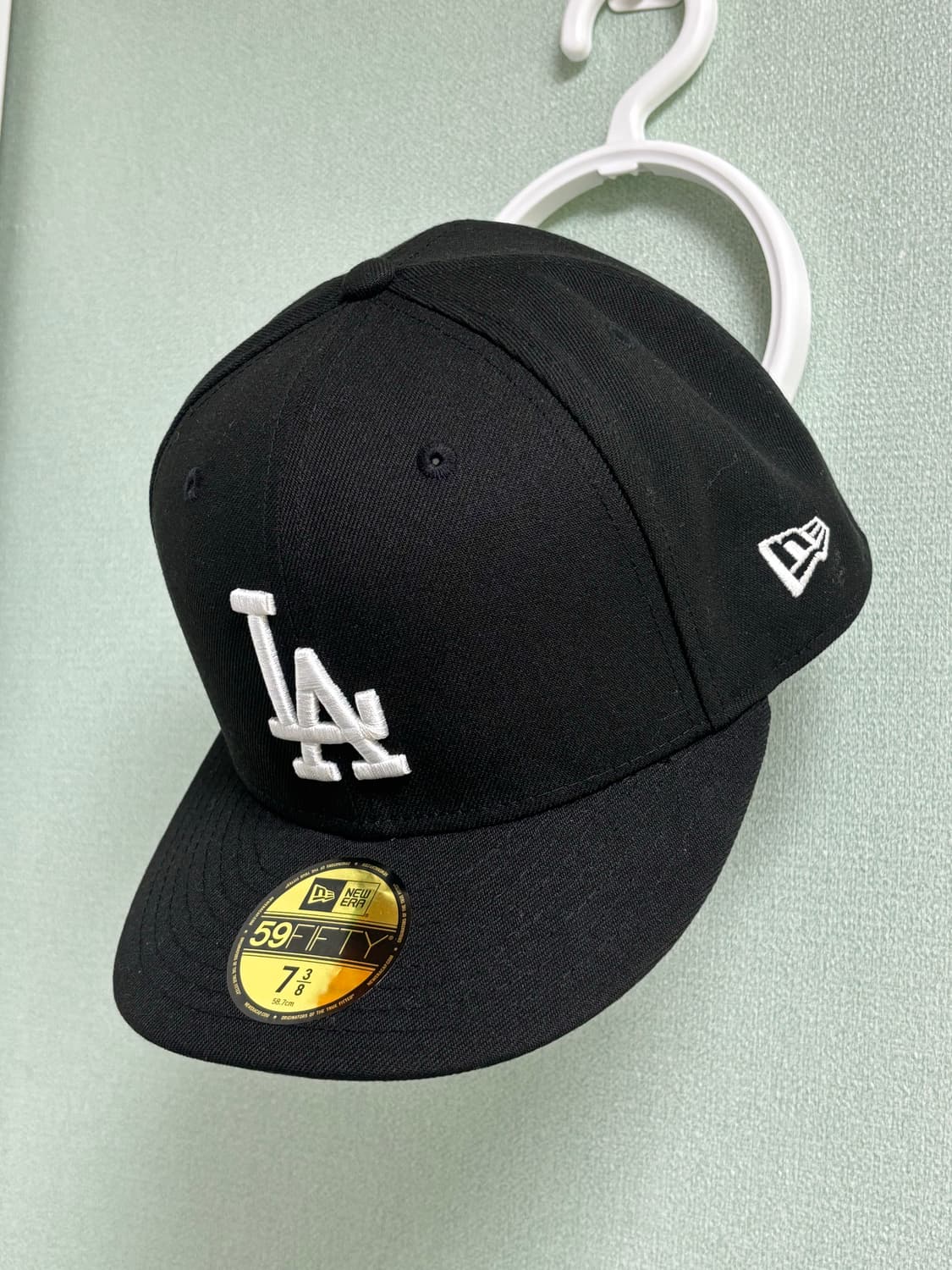 뉴에라 LA 다저스 베이직 피티드캡 블랙ㅣMLB 사이즈캡 야구 모자 볼캡 상품이미지1