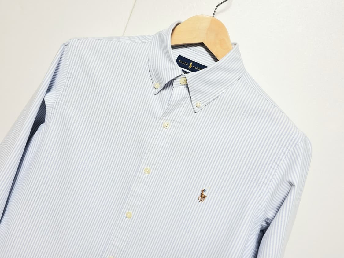 남성 폴로 클래식핏 옥스퍼드 옥스포드 스트라이프 긴팔 남방 셔츠 상품이미지1