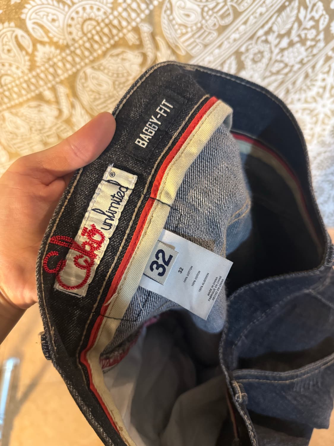 Ecko Unitd 자수 패치 흑청 데님팬츠 상품이미지4