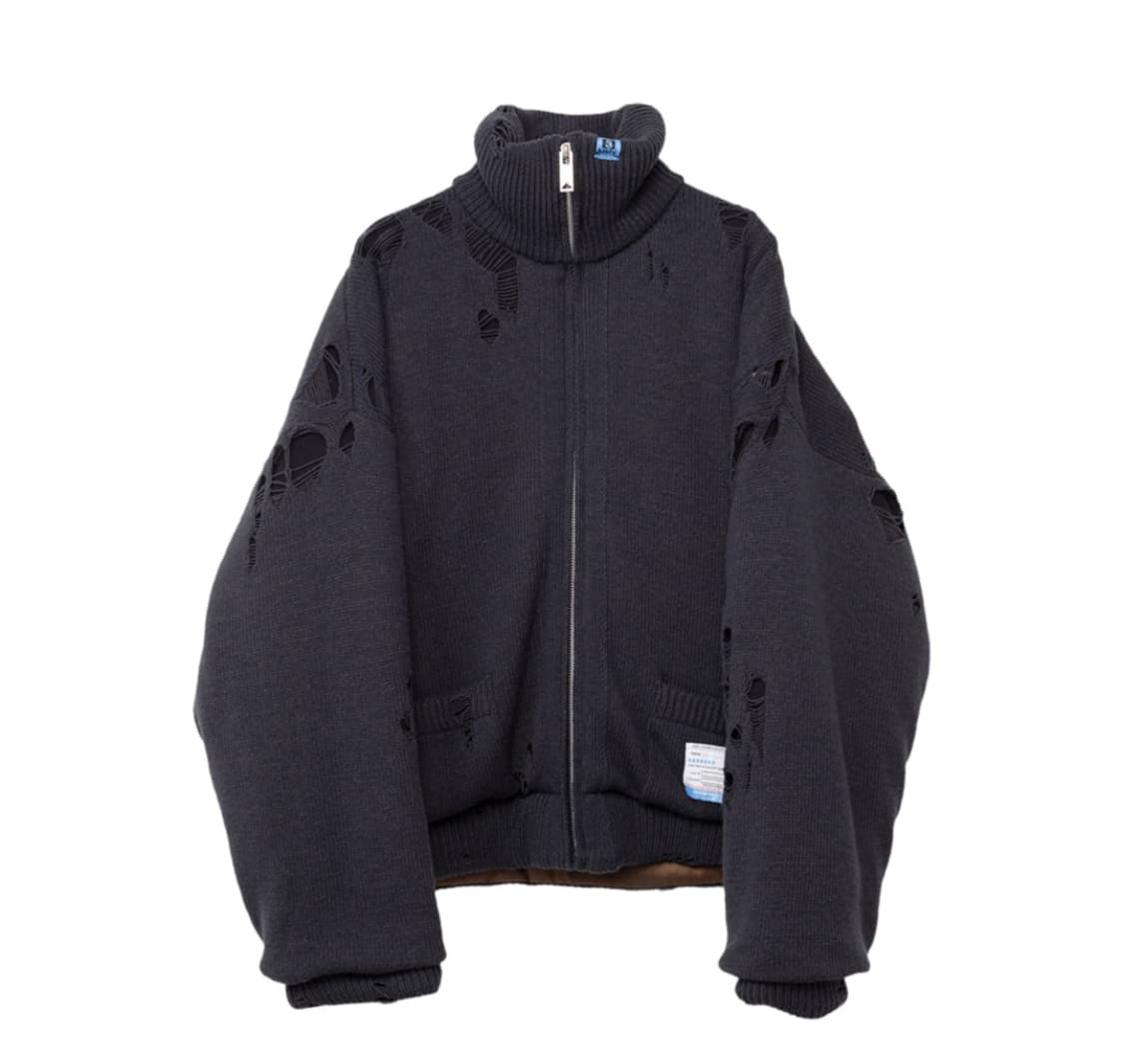 미하라야스히로 패디드 집업니트 가디건 44 구매 상품이미지1