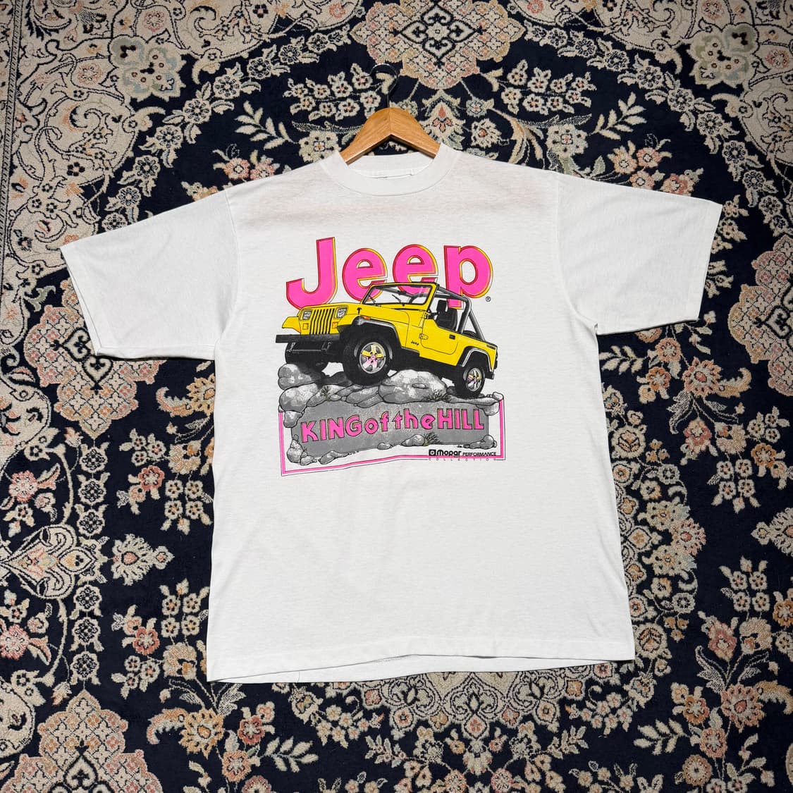 USA 90s ALORE JEEP 킹오브더힐 반팔 XL 싱글스티치 상품이미지1