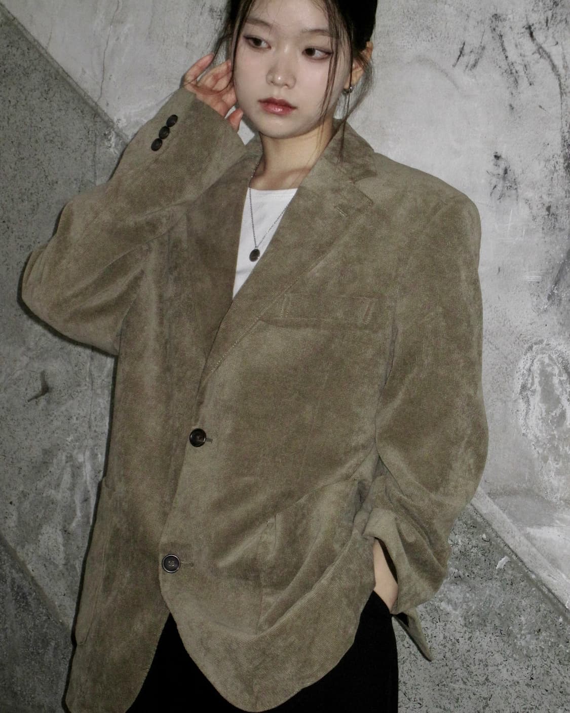 베이지 코듀로이 블레이저 상품이미지1