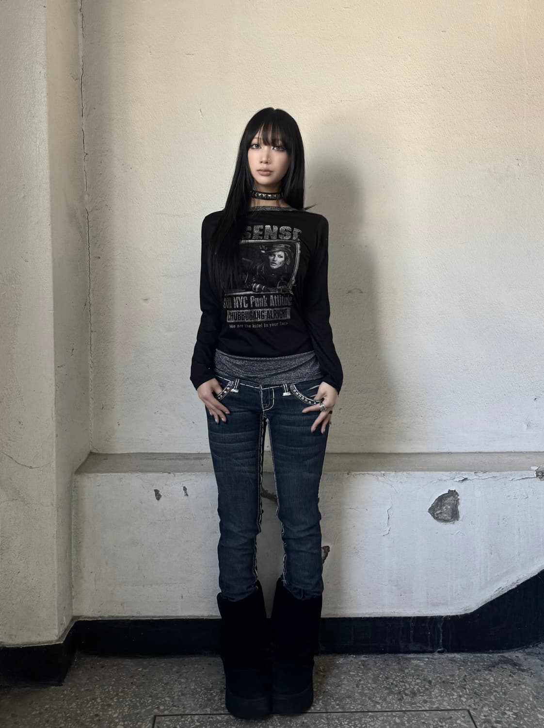 Face printing long sleeve 상품이미지3