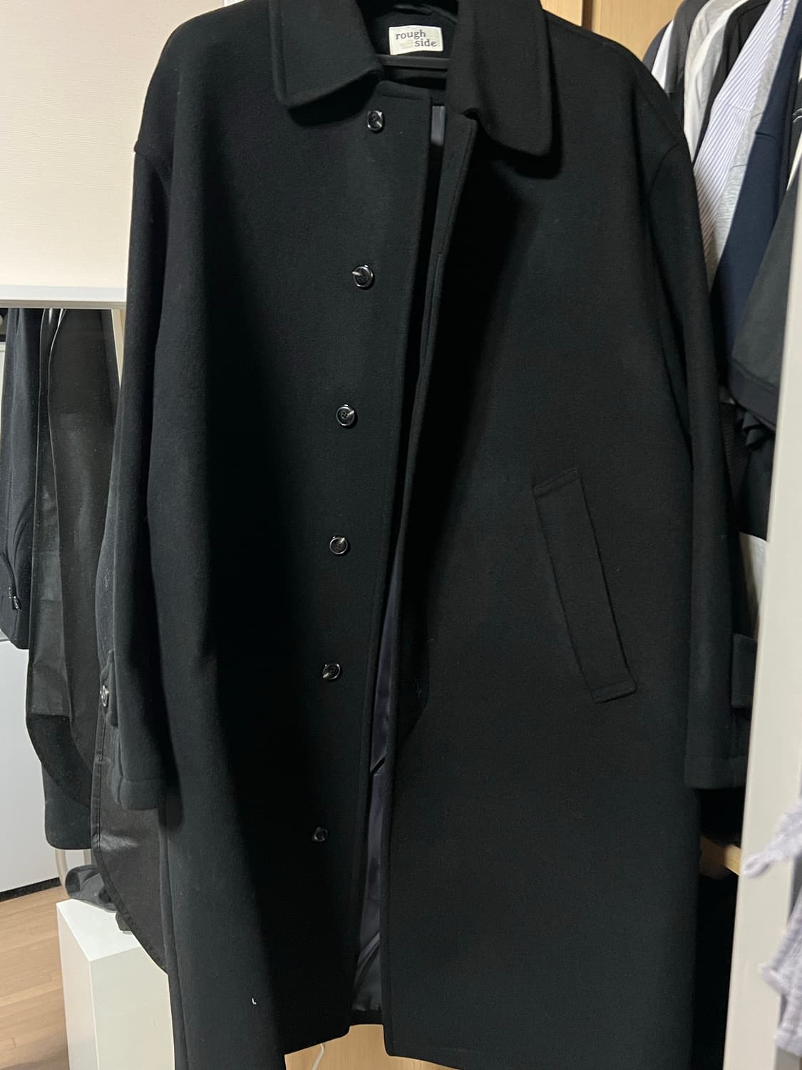 러프사이드 22fw 로버 코트 블랙 3사이즈 상품이미지2