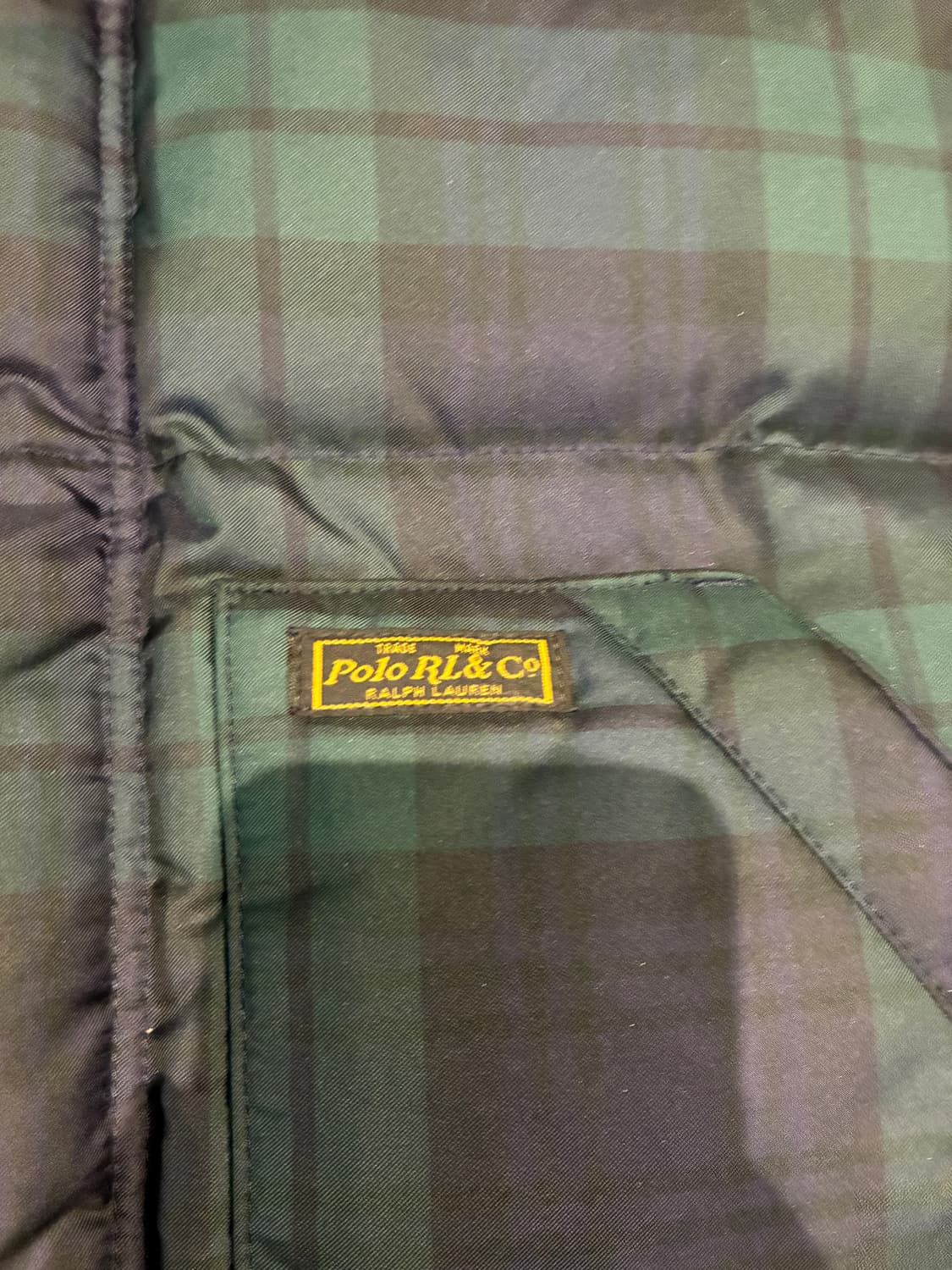 L) 폴로 타탄체크 조끼 패딩 상품이미지2