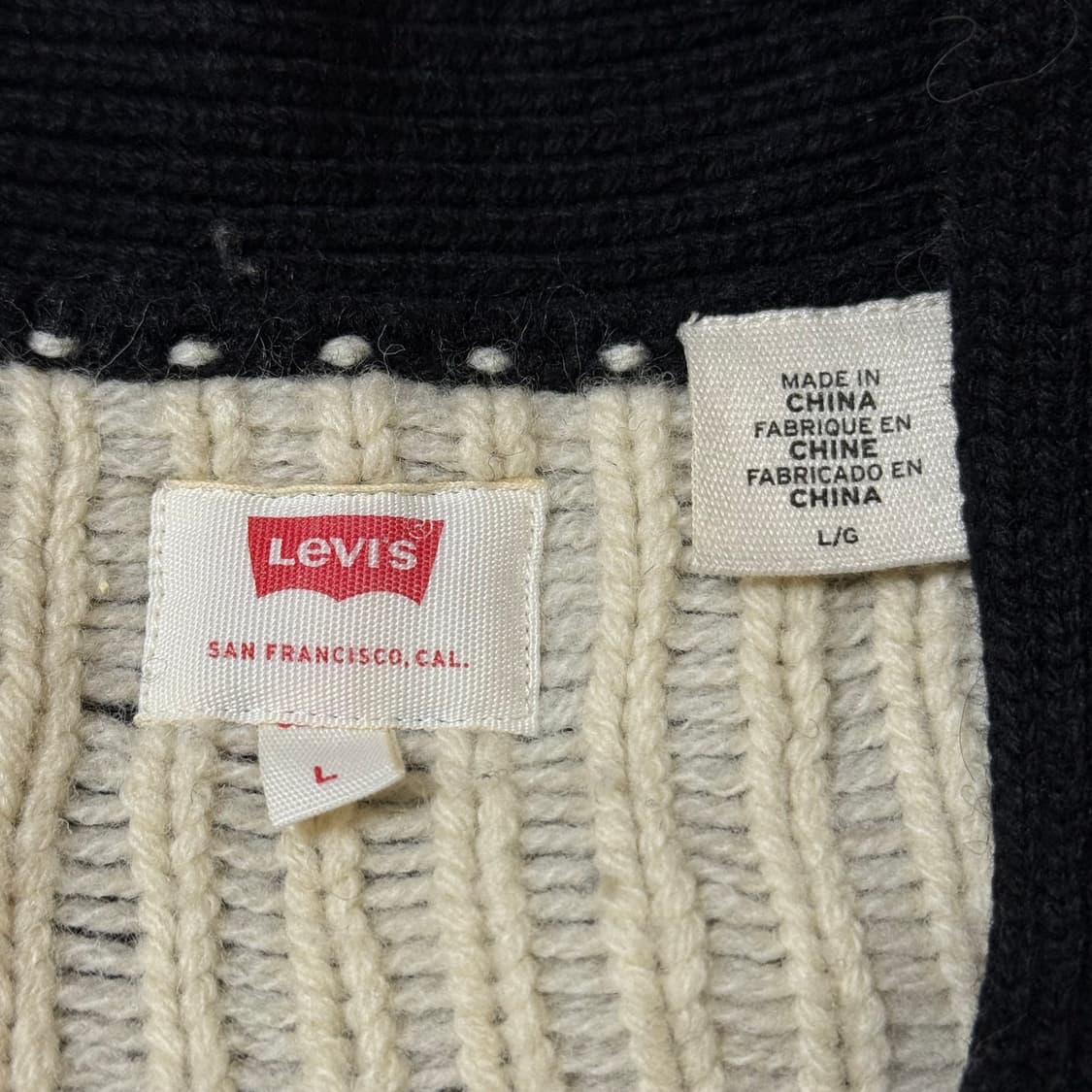 리바이스 양모 코위찬 해비 니트 스웨터 상품이미지5