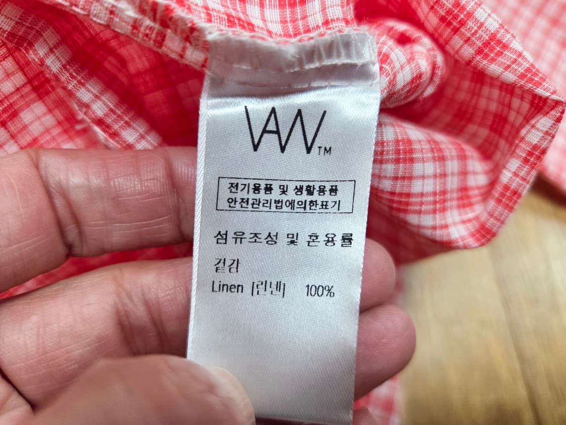 반원아틀리에(VANONE ATELIER) 린넨 체크셔츠 프리사이즈 상품이미지6