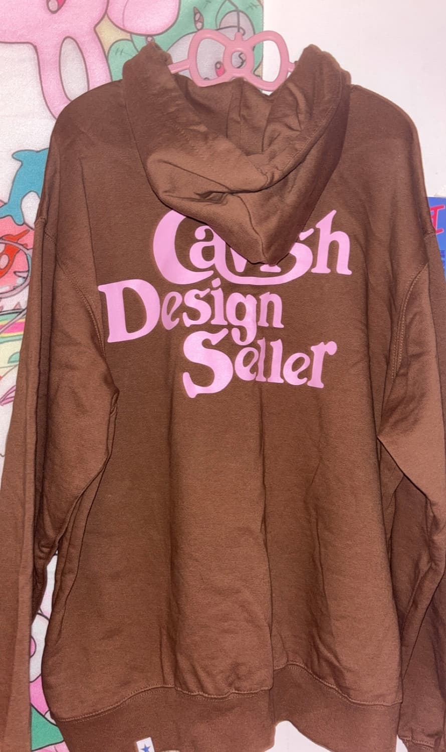 카비시 SELLER LOGO HOODIE BROWN 후드티 상품이미지4