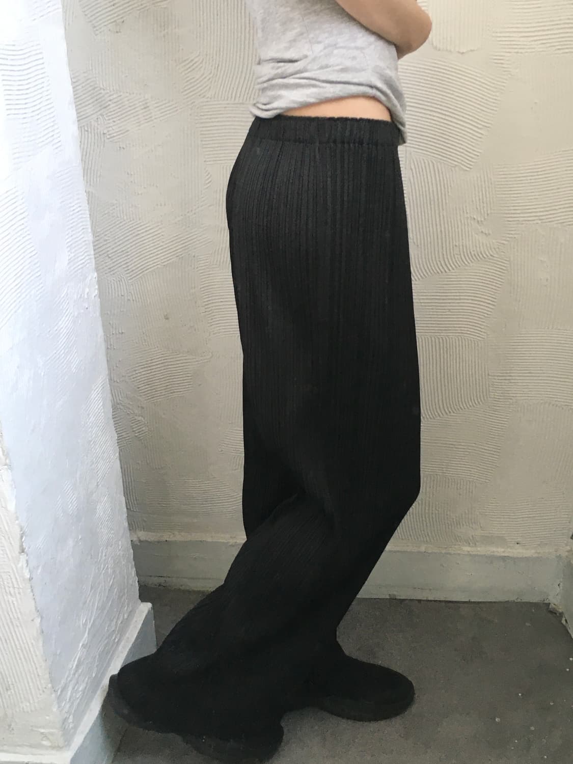 Pleats Please 플리츠플리즈 블랙 플리츠 롱팬츠  상품이미지3