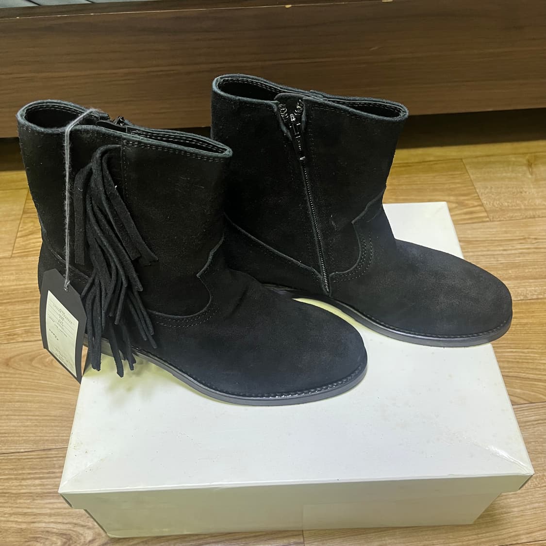 Unused 언유즈드 블랙 스웨이드 웨스턴 부츠 230사이즈 상품이미지7