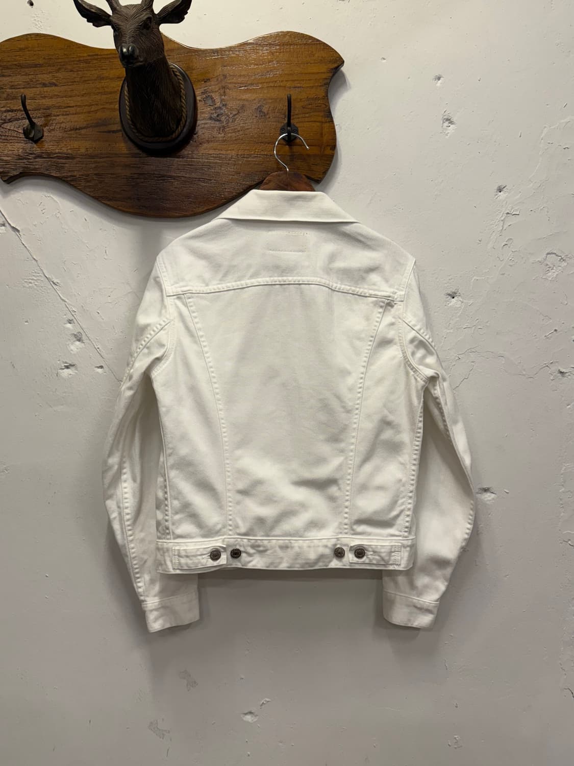 55) 90s Levi’s 리바이스 White Denim Trucker 상품이미지5