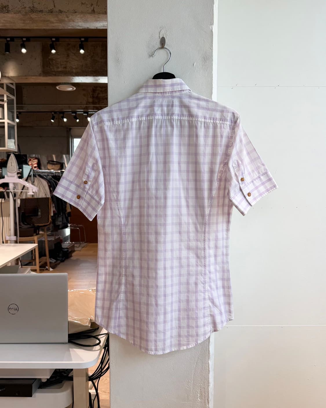 비비안 웨스트우드 맨 퍼플 체크 하프 셔츠  상품이미지7