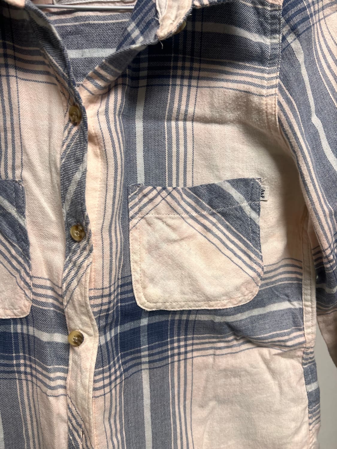 아베크롬비 뉴욕 셔츠 pink&blue 상품이미지3