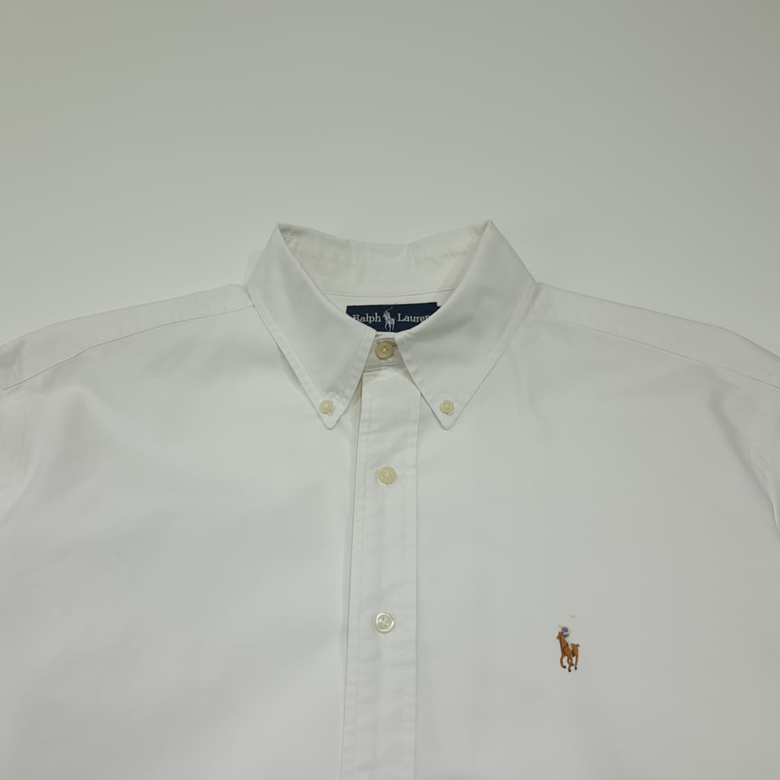 CK023 XL 폴로 90s 필리핀판 핀포인트 화이트 셔츠 남방 상품이미지2