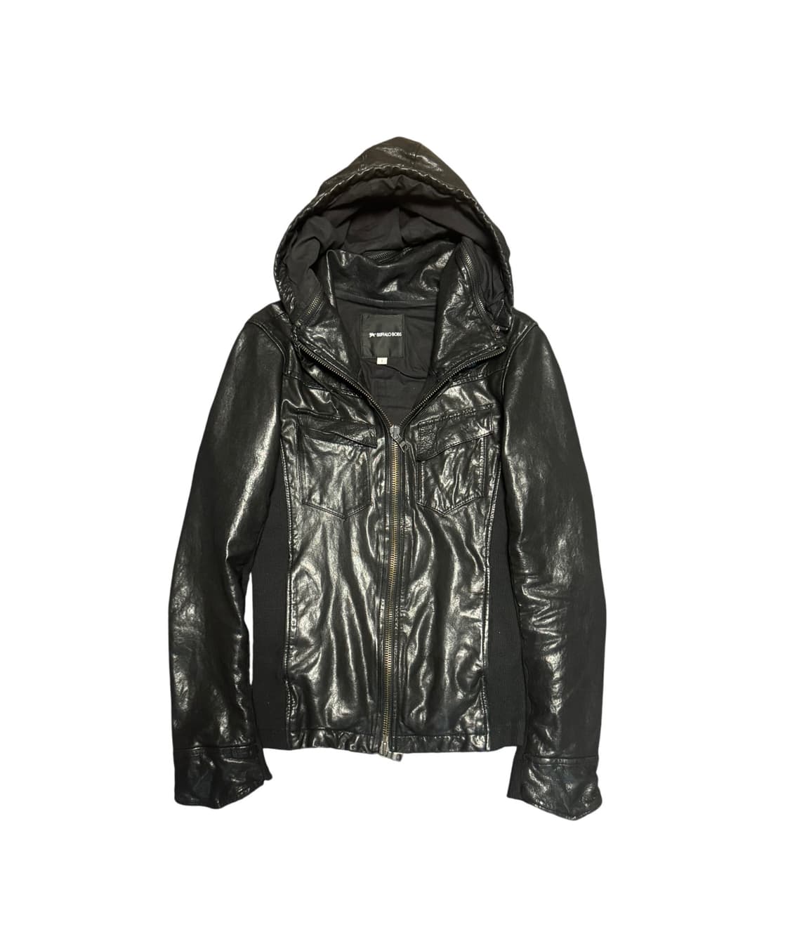 Buffalo Babs leather hooded jacket 상품이미지1