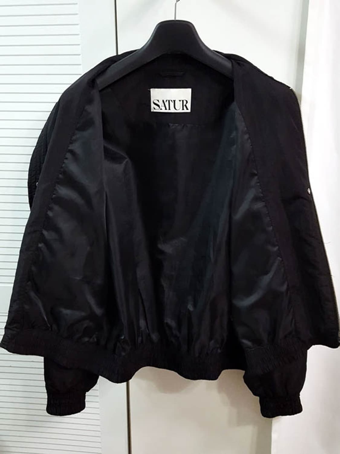 세터 샌티 나일론 오버사이즈 블루종 MA-1 자켓 블랙 XL 상품이미지7