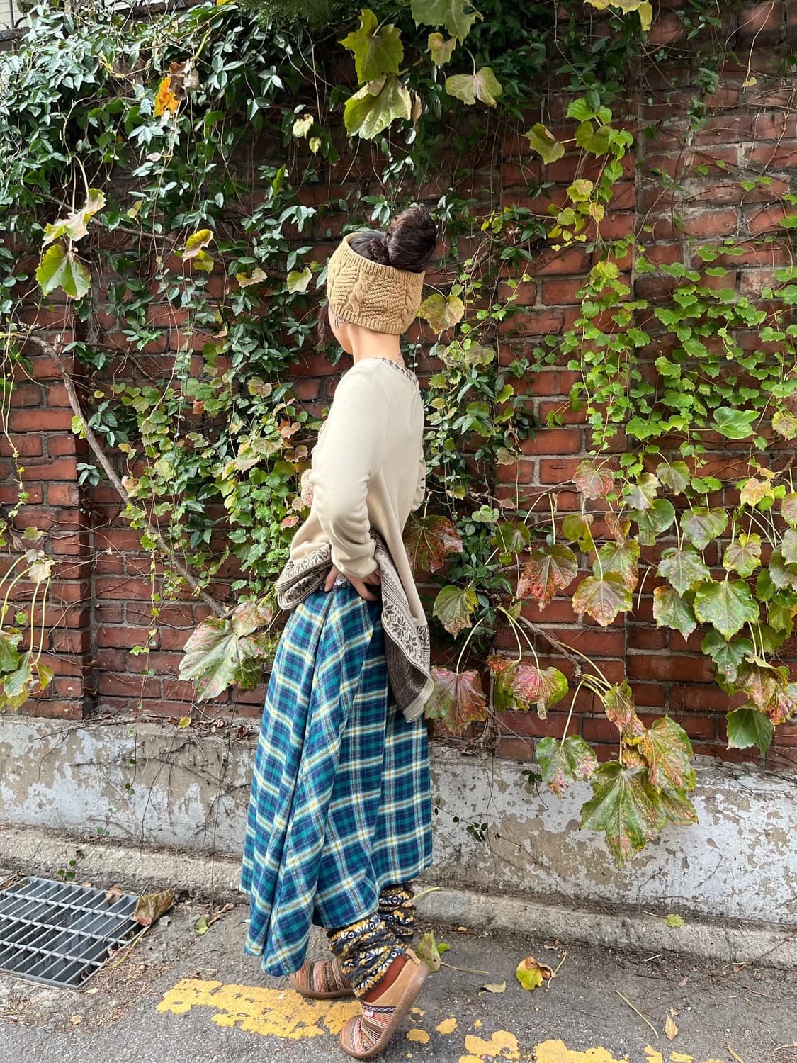 티티카카 그린 체크패턴 스커트 상품이미지3