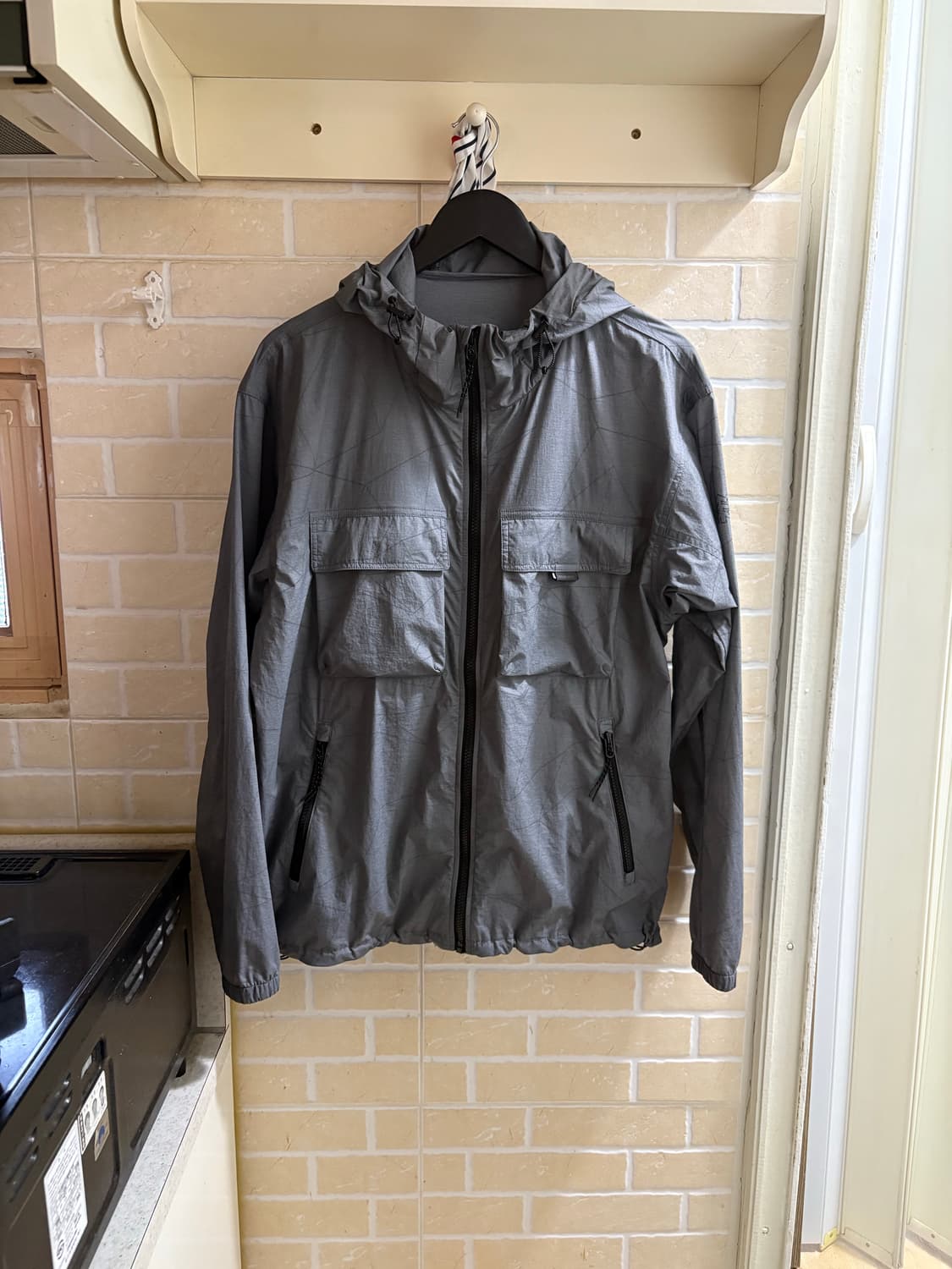 코오롱 스포츠 빛반사 바람막이 차콜 그레이 100사이즈 상품이미지1