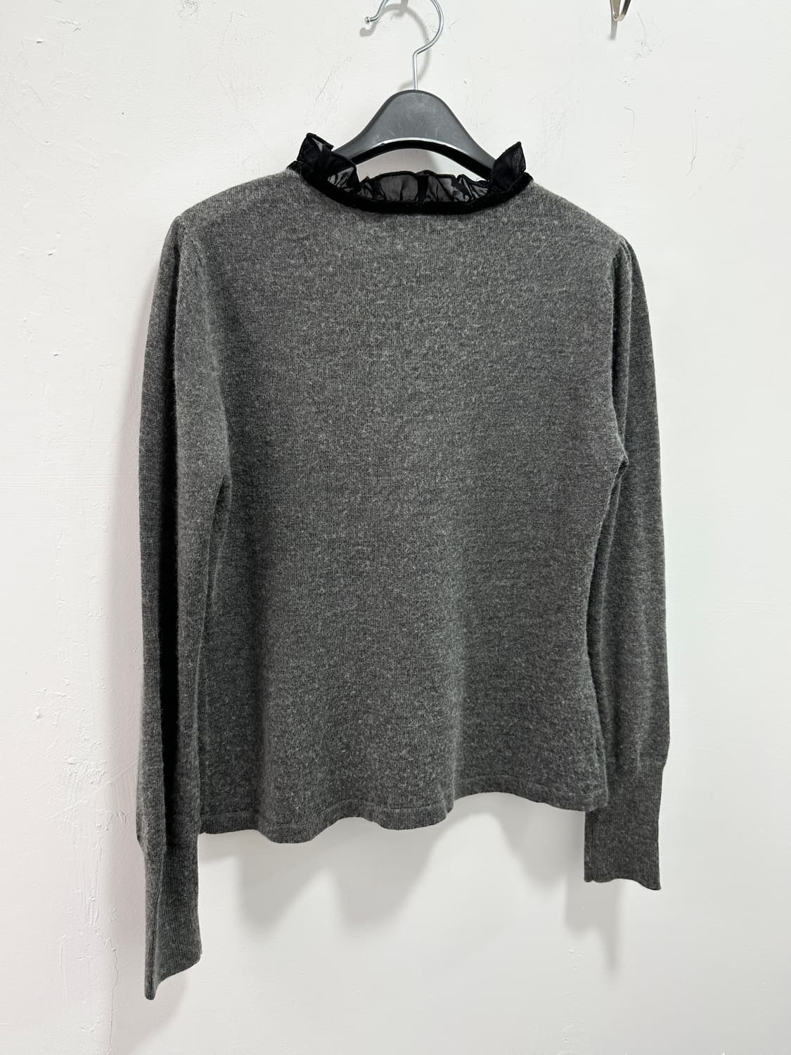 Vintage ribbon ruffle knit top 상품이미지10