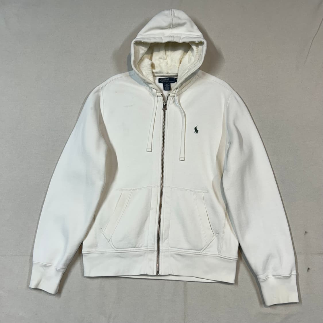 M) 폴로 랄프로렌 두산 써멀 후드집업 화이트 상품이미지1