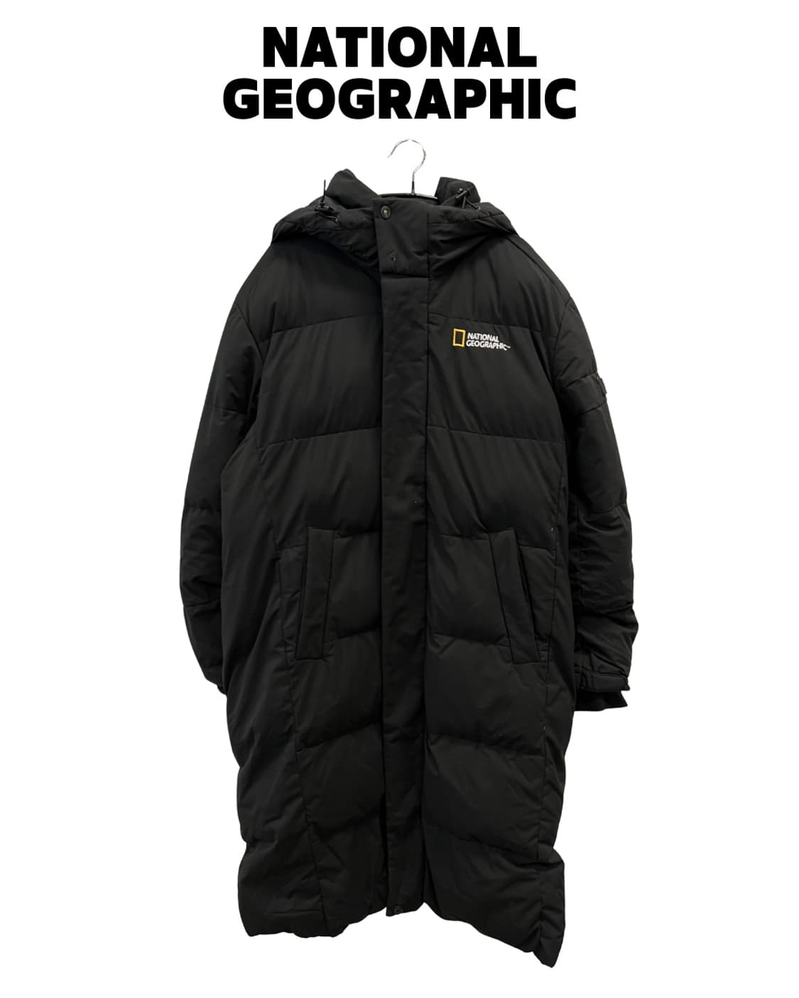 내셔널지오그래픽 덕다운 롱 패딩 자켓 블랙 상품이미지1