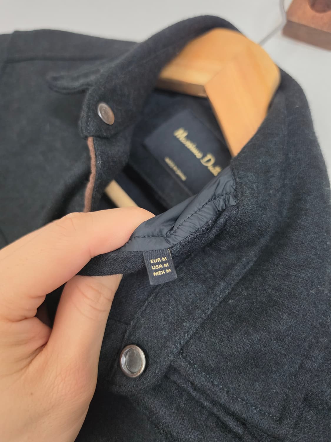 마시모두띠 울블렌드 셔츠 자켓 M 상품이미지3