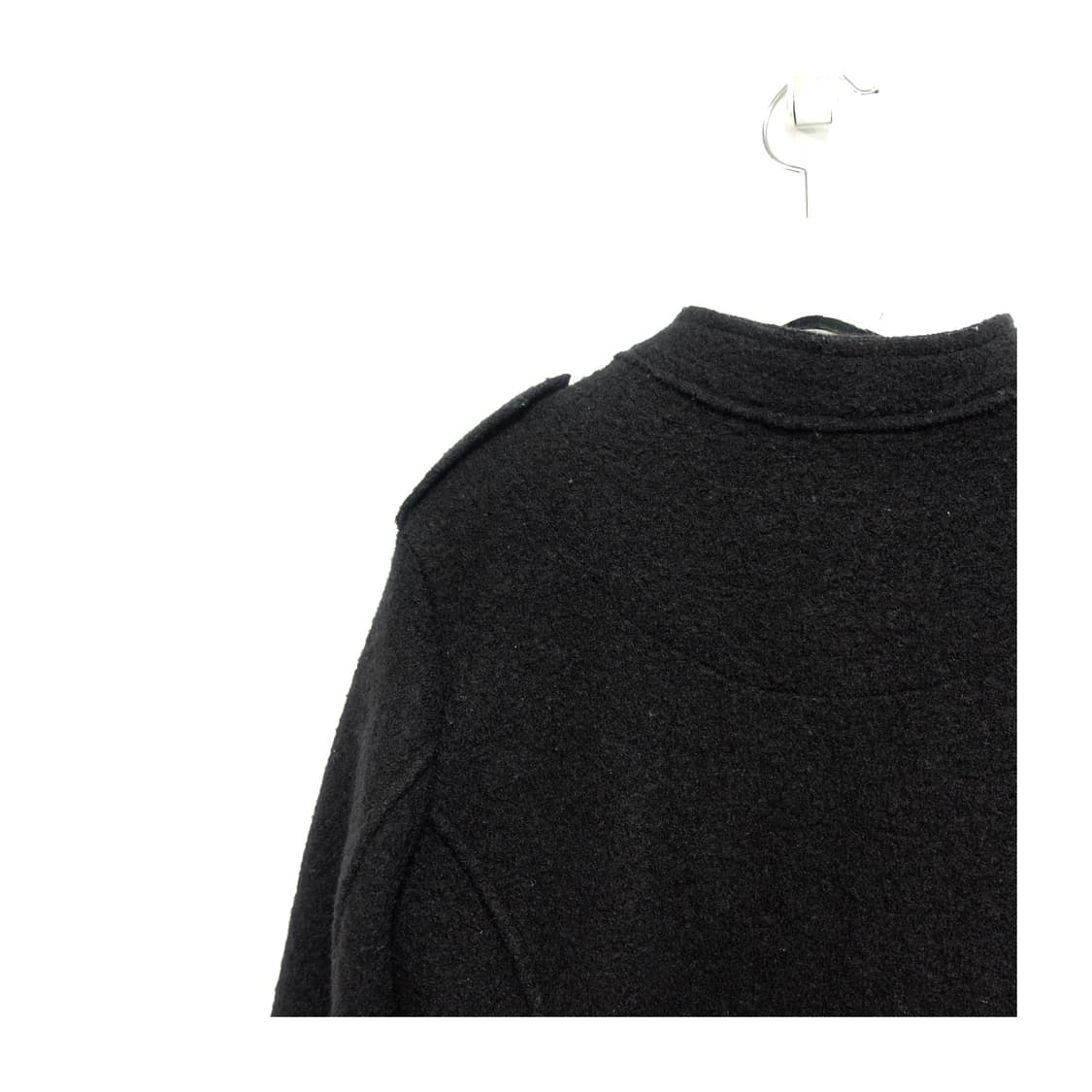 [M] DIESEL 디젤 블랙 테리 울 나폴레옹 자켓 코트 상품이미지5