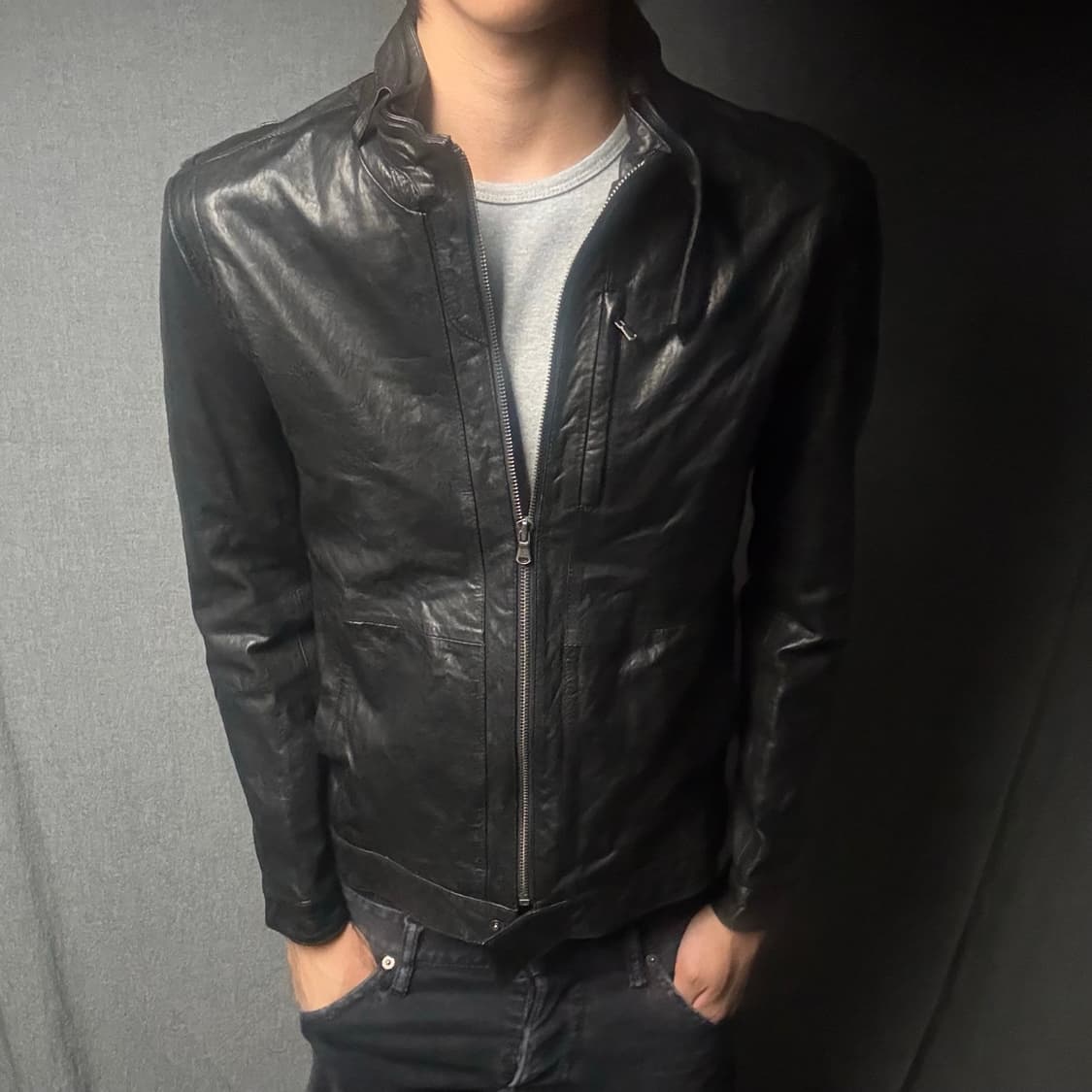 lamb skin leather jacket 상품이미지2