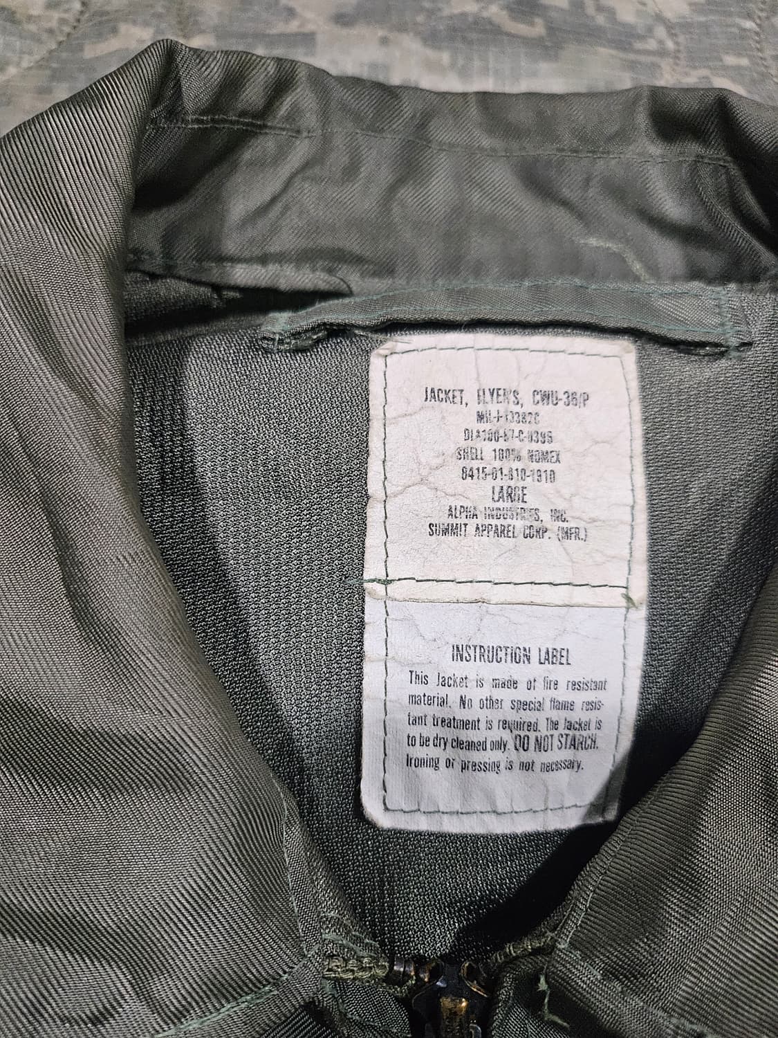 90s 미군오리지날 CWU36P L 상품이미지3