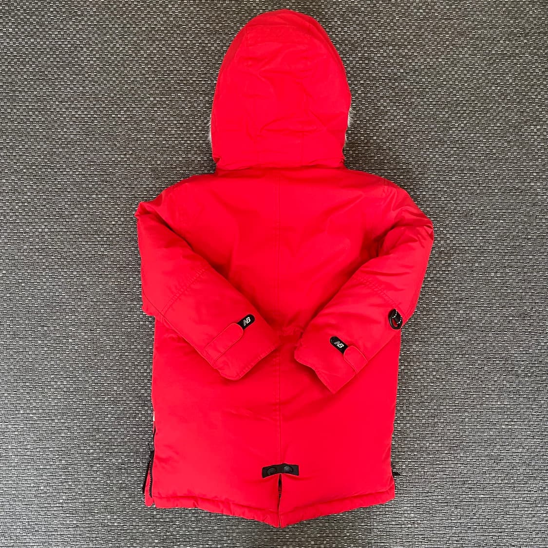 키즈 뉴발란스  레드 폴리 후드 야상 패딩 점퍼 130 상품이미지3