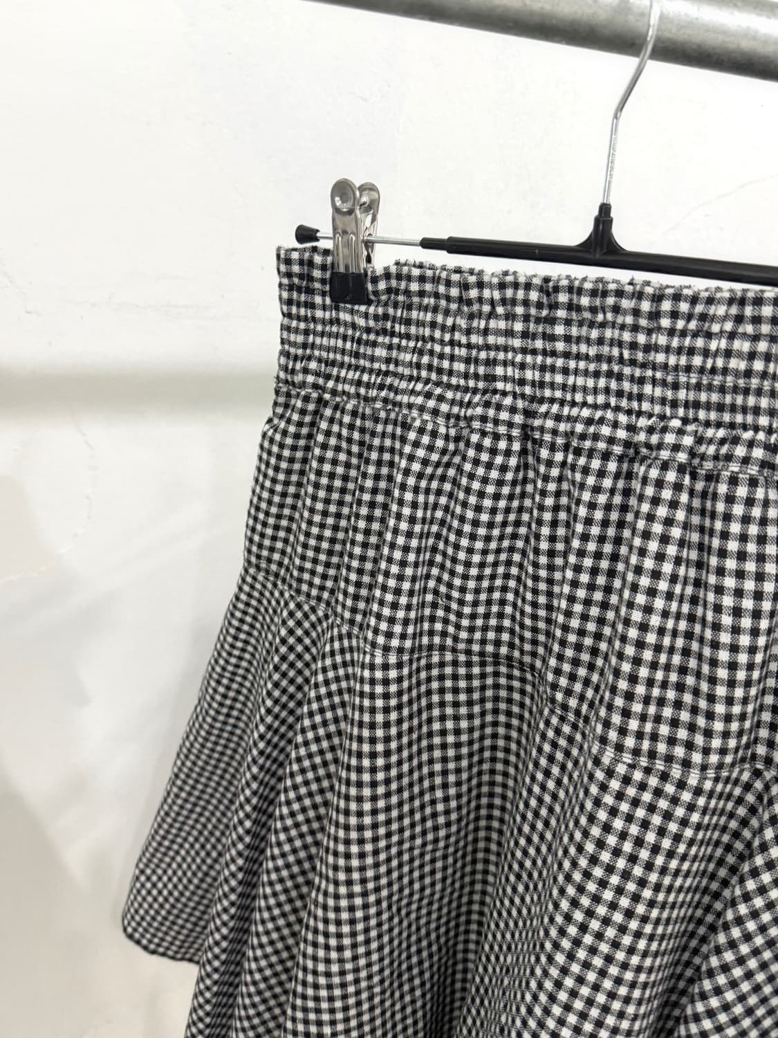  Check Layered Asymmetrical Midi Skirt 상품이미지9